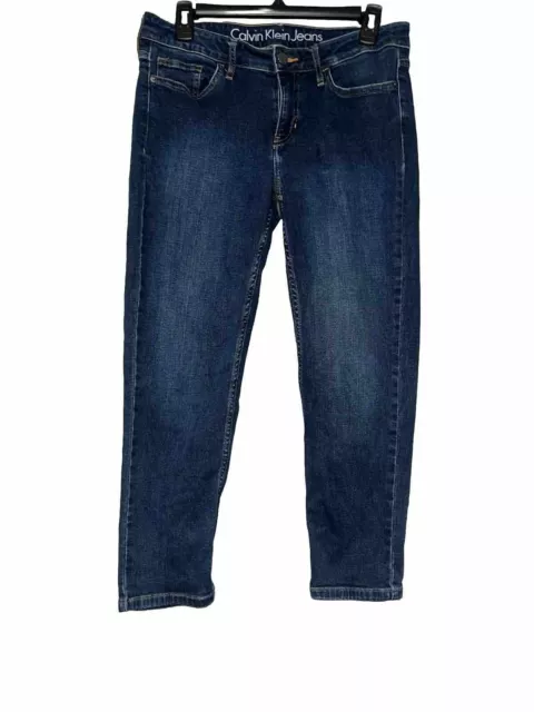 Calvin Klein Jeans Women's Size 10 Denim Capri Crop Pants Mid Rise 5-Pocket