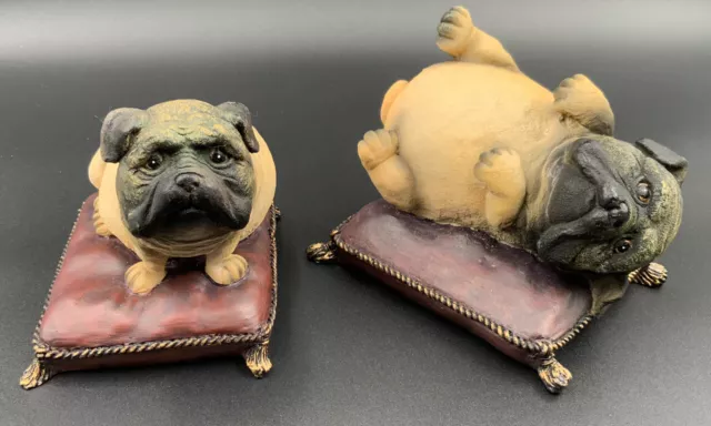 Heavy Pugs On Pillows Bookends