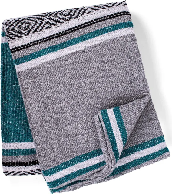 Genuine Mexican Handwoven Blanket Premium Large Heavyweight Falsa Blanket Serap