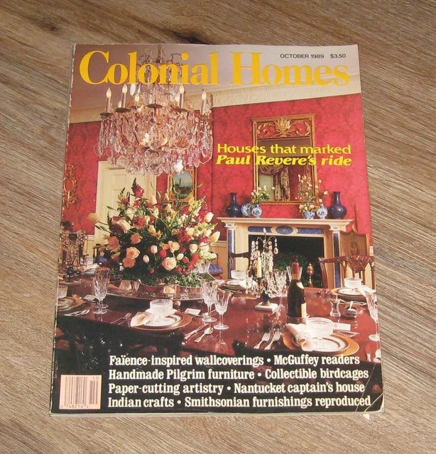 Colonial Homes magazine October 1989 back issue