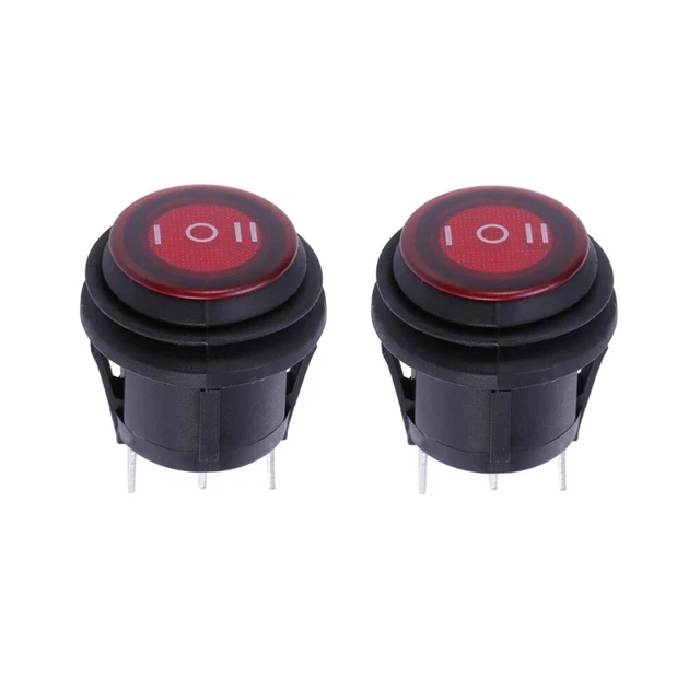 2 Pcs Interruttore Bipolare Due Vie Pulsante Bilanciere Doppio