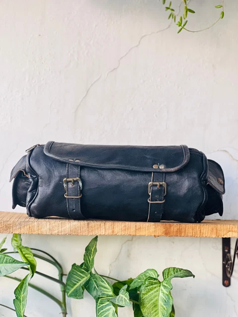 Selle Vintage Montegrappa En Cuir Marron + Sac Objet - Italien, Neuf