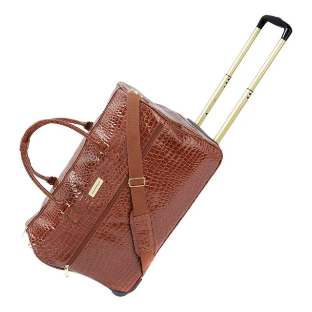 Samantha Brown Wheeled Weekender - Chestnut Brown