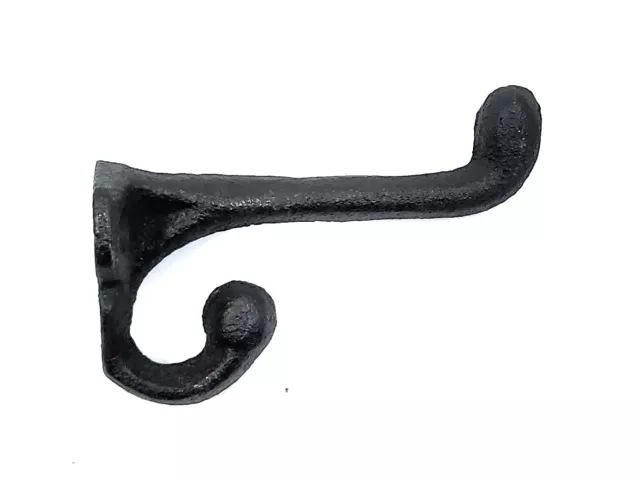 Rustic Cast Iron Coat Black Wall Hooks School Farmhouse Decor Set of 8 w/screws