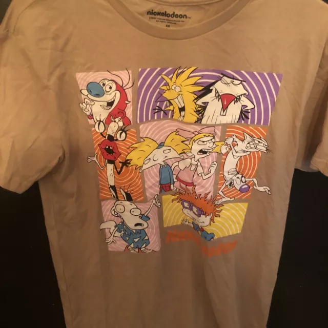 NICKELODEON 90S SHOWS Shirt M Cartoon Rugrats Catdog Ren Stimpy Hey ...