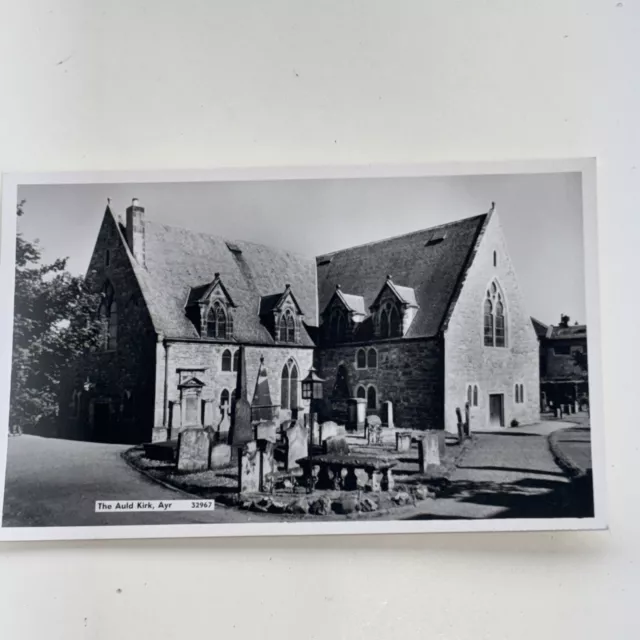 The Auld Kirk Ayr 32967 Scotland Real Photo RPPC Vintage Postcard