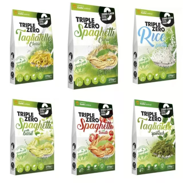 270g Triple Zero Konjak Nudeln Spaghetti Pasta Tagliatelle Glutenfrei Vegan Keto