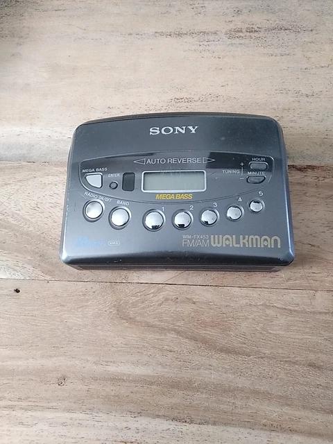 Sony WM-FX453 Lettore cassette radio FM/AM Walkman vanghe o riparazioni