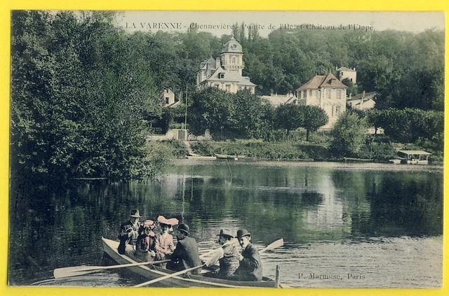 cpa St MAUR des DITCHES La VARENNE Chennevières CHÂTEAU de l'Etape canoeing