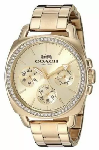 Coach 14503130 Gold Dial Gold Tone Stainless Steel Women's Watch