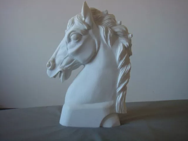 Chinese Dehua White Porcelain Horsehead Statue H31cm