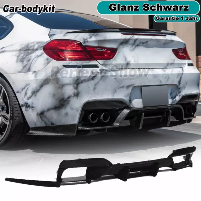 Glanz Schwarz Heckdiffusor Heckansatz Schürze Spoiler für BMW 6ER F06 F12 F13 M6