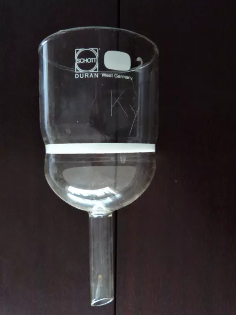 Laborauflösung-Laborglas-Schott Trichter Duran mit groben Sieb-Höhe.24cm-Ansehen