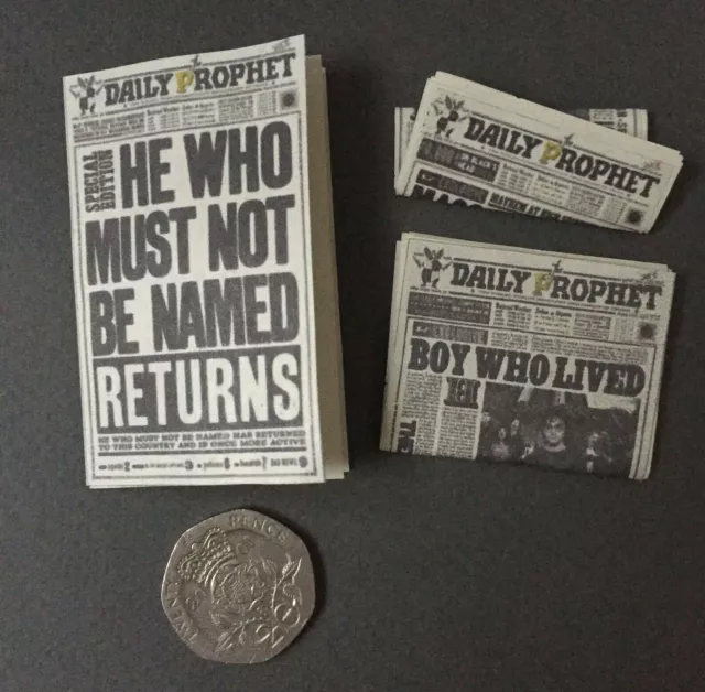 Harry Potter The Daily Prophet Newspaper Dolls House Miniature Magical Wizarding