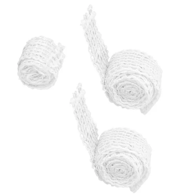3 Pcs White Cotton Thread Pork Sauce Net Bag Butchers Netting Meat Cooking Rope