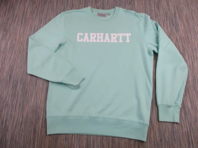 Carhartt WIP Pullover Herren klein grün Rundhalsausschnitt Zauberpullover College Schweiß