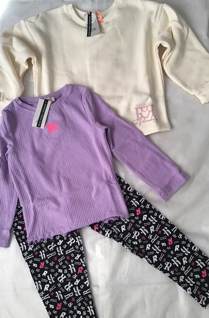 River island mini girls aged 9-12 Months cream sweat top set BNWT