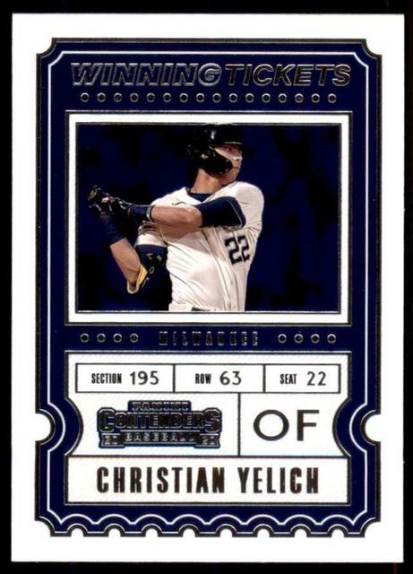 2020 Contenders Winning Tickets #WT-10 Christian Yelich - Milwaukee Brewers