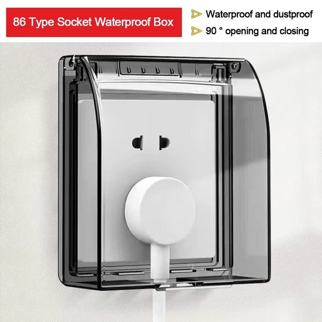 Presa in plastica scatola impermeabile spina elettrica copertura bagno