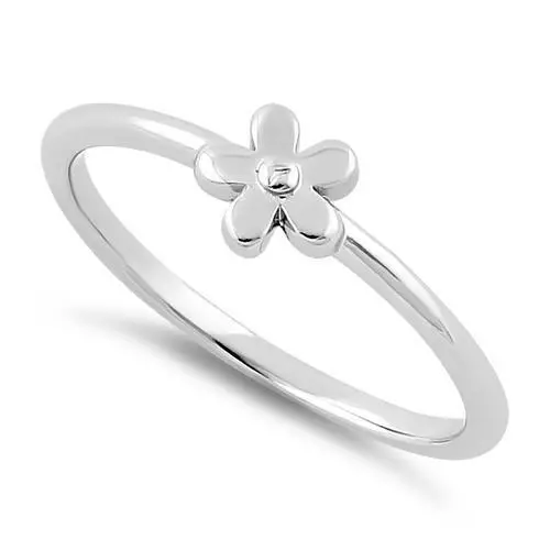 Anillo de Flor de Bebé de Plata Esterlina 925