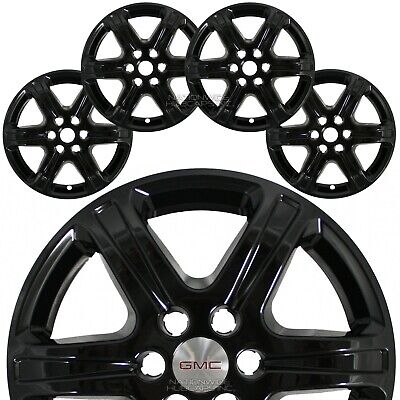 4 fits GMC ACADIA SL 2017-2020 Black 17" Wheel Skins Hub Caps Full Rim Covers