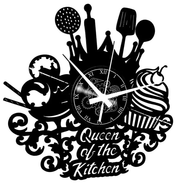 OROLOGIO DA PARETE - Idea Regalo Cucina Chef CASA Queen of The Kitchen