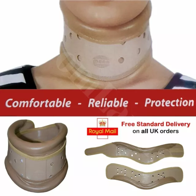 NECK SUPPORT Cervical Collar Adjustable Rigid Brace Whiplash DiscLocked