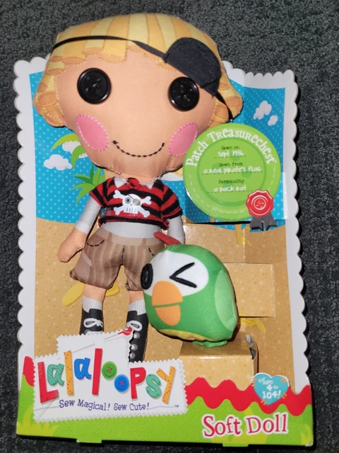 PATCH TREASURECHEST PIRATE & PARROT - 10" Soft Cloth Lalaloopsy Boy Doll - New! PATCH TREASURECHEST PIRATE & PARROT - 10" Soft Cloth Lalaloopsy Boy Doll - New!