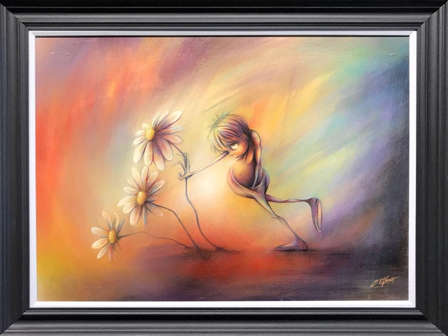 Craig Everett Urban Arte Genuino Original Pintura Rourke Van Dal Empujar Daisies