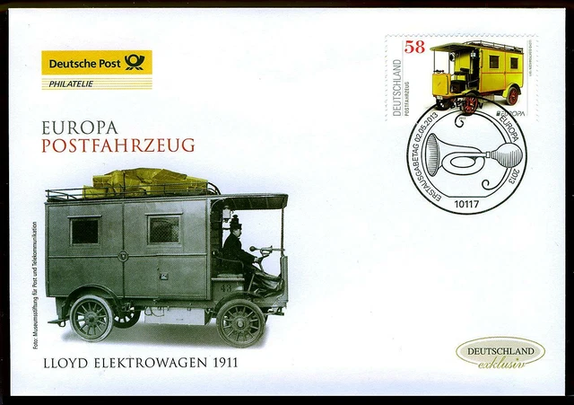 FDC 3007 exklusiv (2013) Europa: Postfahrzeuge