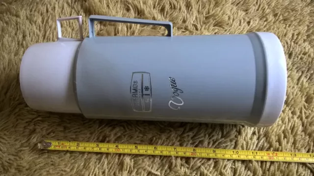 Vintage Thermos Vogue Flask 1.0L Grey - Made In England