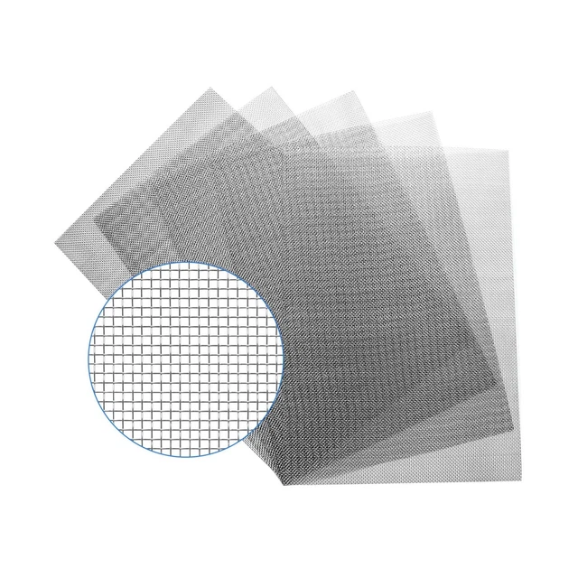5PACK Stainless Steel Woven Wire Mesh - 12" X 8" 30x21cm, Hard and Heat-Resis...