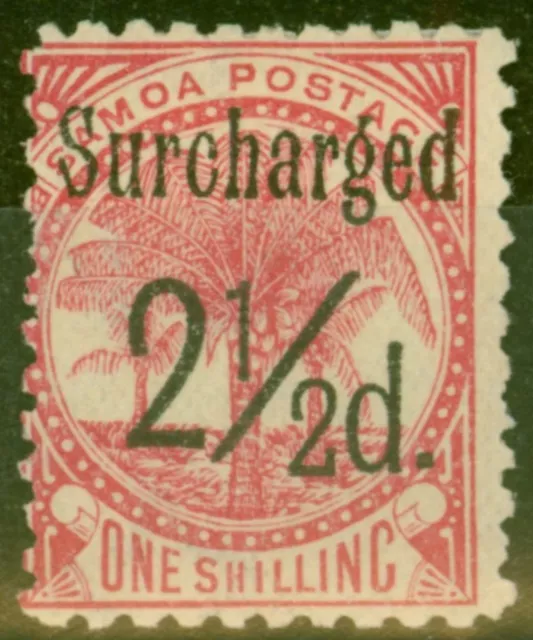 Samoa 1898 2 1/2d Auf 1s Matte Rose-Karmin SG86 Fein MTD Postfrisch (7)