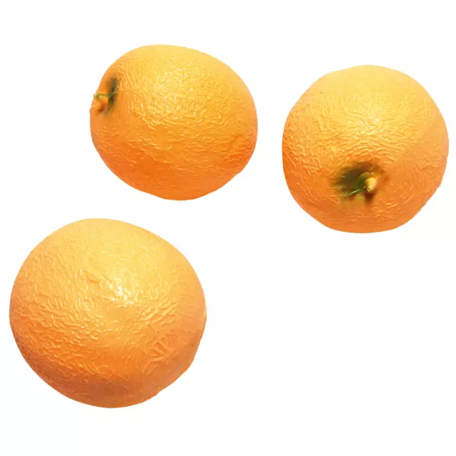 Deko Honigmelonen-Set Lebensmittel-Attrappe Fake Imitat orange 11 cm Ø 3 Stück