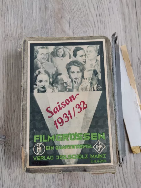 Quartett FILMGRÖSSEN UFA Saison 1931/32 vollständig 48 Blatt Jos. Scholz Nr 4954