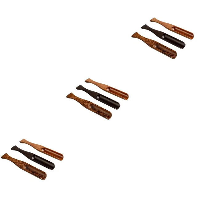 9 piezas cucharas hojas sueltas té cucharas de madera especia cuchara