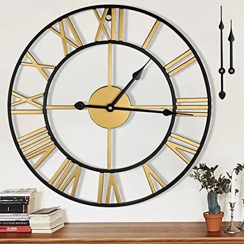 OROLOGIO DA PARETE, grande orologio da parete, 60 cm, in metallo, (a7t) EUR  69,99 - PicClick IT