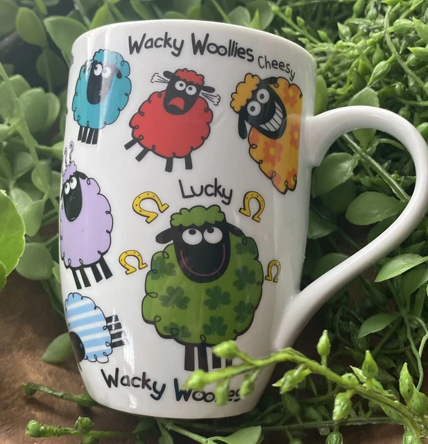 Wacky Woolies  Ireland Irish Ceramic Sheep Coffee Tea Mug White Cup