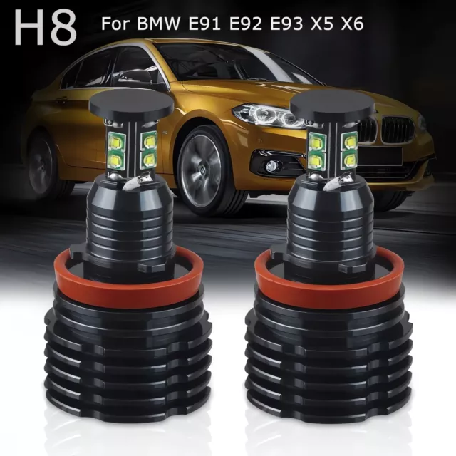 160 watt H8 LED Angel Eyes Bulb Upgrade BMW E90 E91 E92 E82