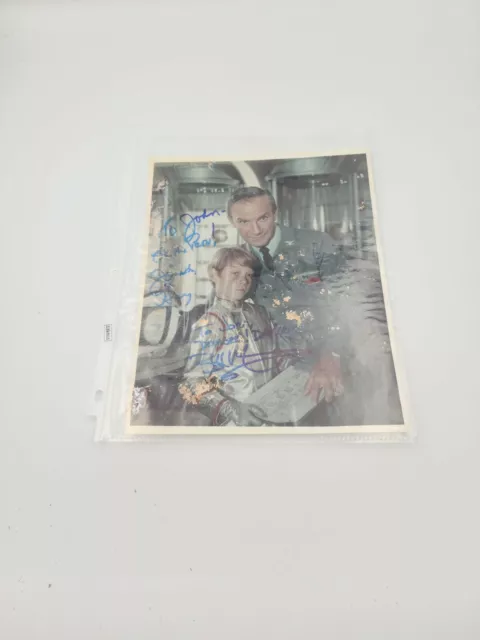 Lost in Space! Autograph 8x10 Photo Signed by Jonathan Harris & Bill Mumy Damage