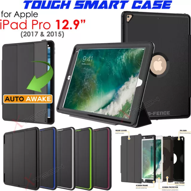 iPad Pro 12.9" 2017 Tough Rugged Shock Protective Slim Smart Armour Case Cover