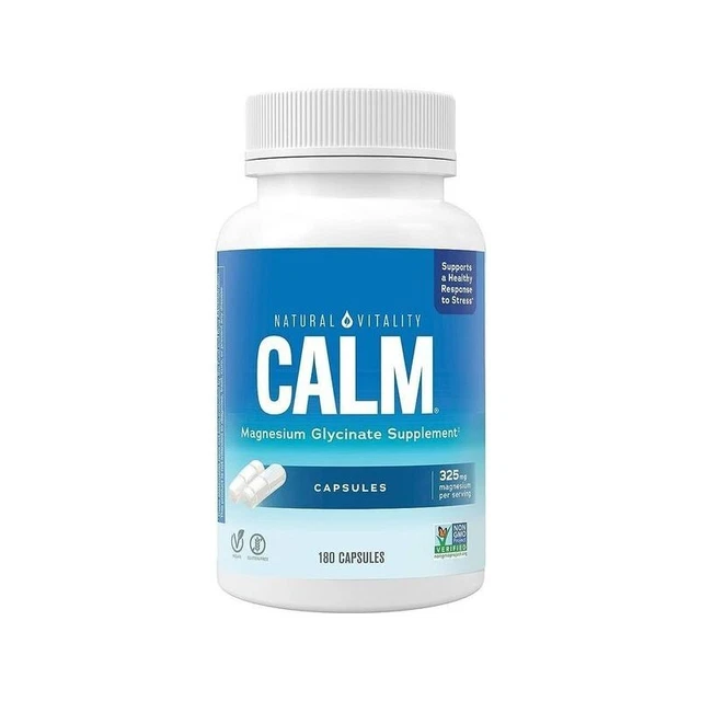 NATURAL VITALITY CALM Magnesium Glycinate 180 Capsules £39.99 PicClick UK