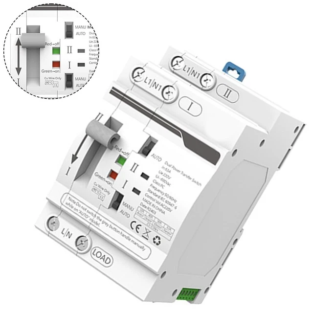 Interrupteur De Transfert Automatique 110V 2P 63A - Pour Générateur - Neuf