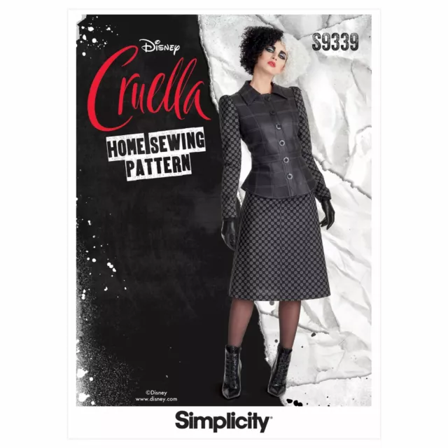 Simplicity SEWING PATTERN S9339 Misses' Disney Cruella Costume 6-14 Or 14-22