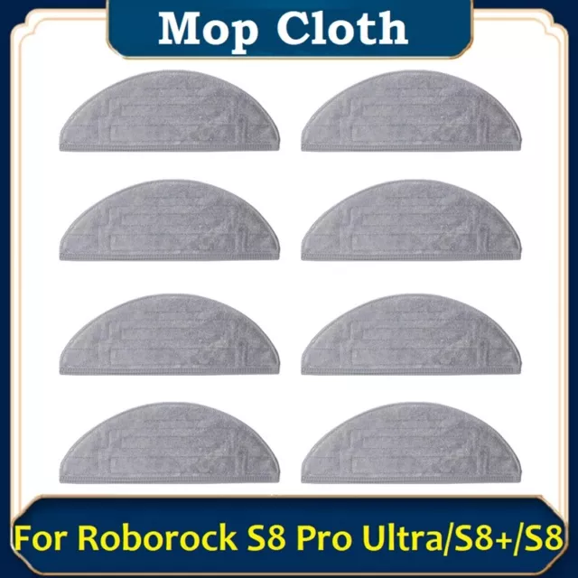 8 Pack Replacement Mop Pads for Roborock S8 Pro Ultra Robot Vacuum,  Microfiber Mopping Cloth Vacuum Accessories