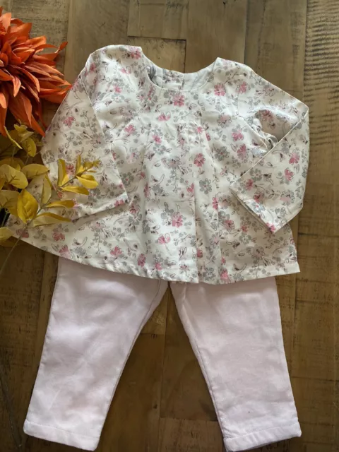 Cute Absorba Pink Long Sleeve Top And Trousers Age 9 M