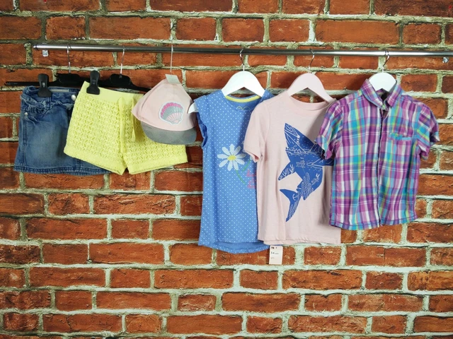 Pacchetto Ragazze Età 3-4 Anni Next Old Navy Primark Ecc Top Gonna Cappello Corto 104Cm