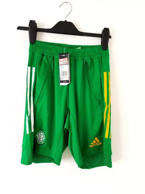 Celtic Training Shorts. XS Adults. Official Adidas. Green Football.