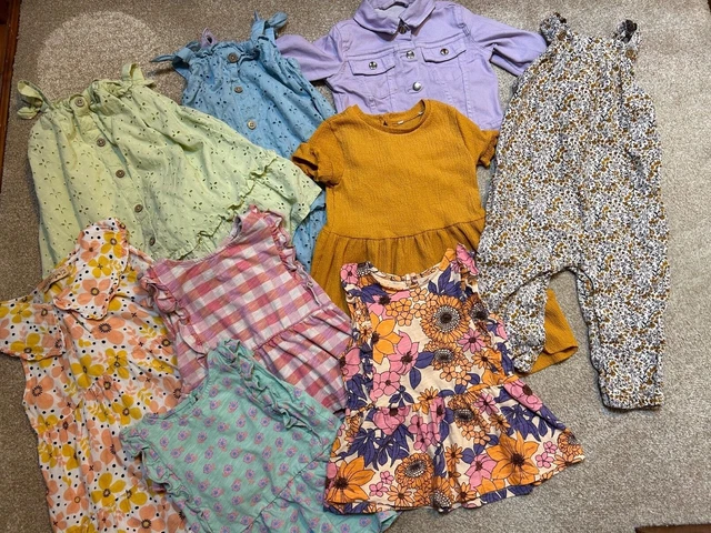 Baby girl 1.5 - 2 years / 18-24 months Summer / Holiday bundle 9 pieces 