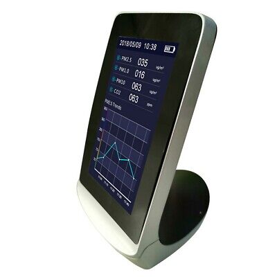 PM2.5 PM10 Air Quality Monitor Laser Temp Hum Meter Detector CO2 TVOC HCHO Teste